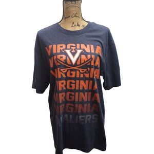 Virginia Cavaliers Colosseum Athletics T Shirt NCAA Heather Blue Large‎